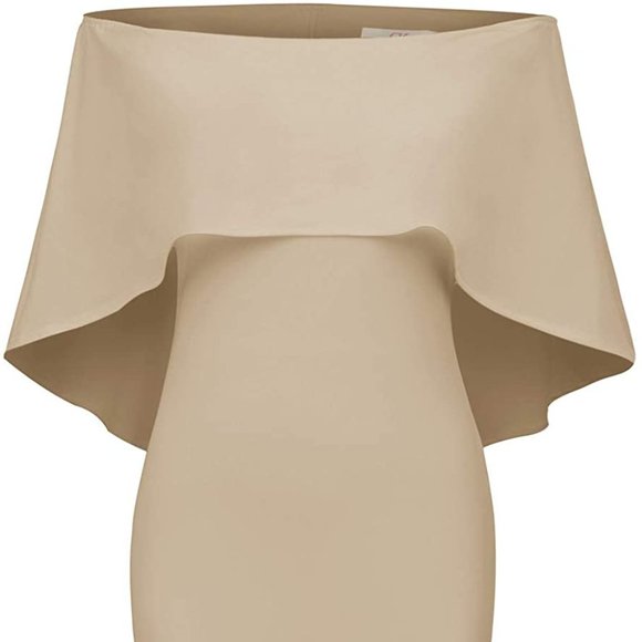 GRACE KARIN Dresses & Skirts - Women Off Shoulder Batwing Cape Midi Dress